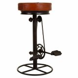 Taburet Alexandra House Living Sort Mrkebrun Lder Jern 41 x 80 x 41 cm Pedaler #21