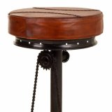 Taburet Alexandra House Living Sort Mrkebrun Lder Jern 41 x 80 x 41 cm Pedaler #26