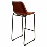 Taburet Alexandra House Living Brun Sort Lder Jern 50 x 106 x 46 cm #21