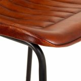 Taburet Alexandra House Living Brun Sort Lder Jern 50 x 106 x 46 cm #31
