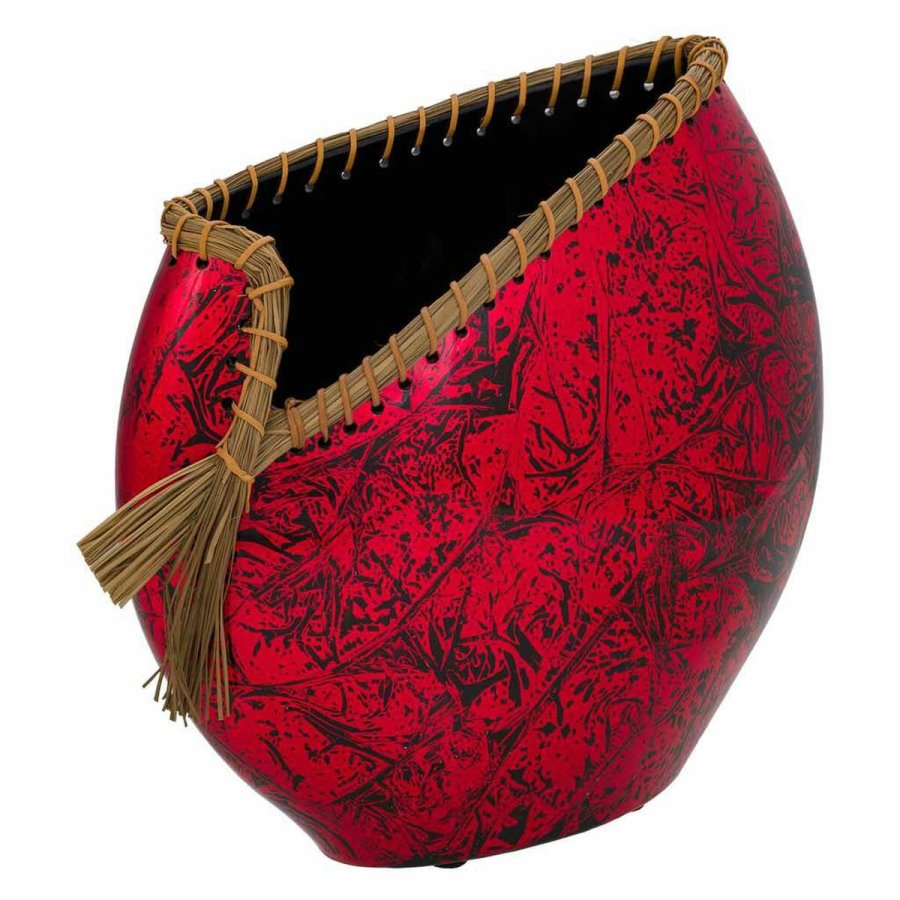 Vase Alexandra House Living Sort Rd Keramik 14 x 36 x 35 cm #1