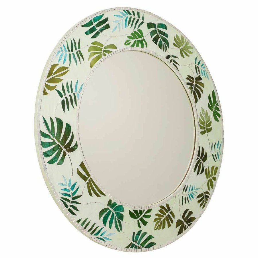 Vgspejl Alexandra House Living Grn 80 x 2 x 80 cm Cirkler #1