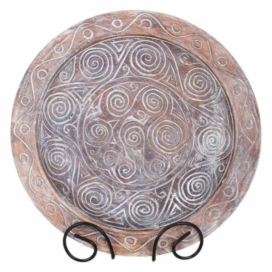 Borddekoration Alexandra House Living Hvid Brun Tr 4 x 34 x 34 cm #4