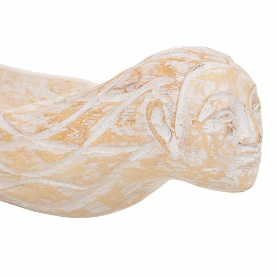 Borddekoration Alexandra House Living Hvid Tr 18 x 16 x 100 cm Havfrue #3