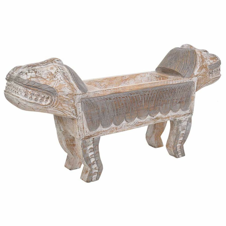 Borddekoration Alexandra House Living Hvid Brun Tr 40 x 17 x 80 cm Lve #1