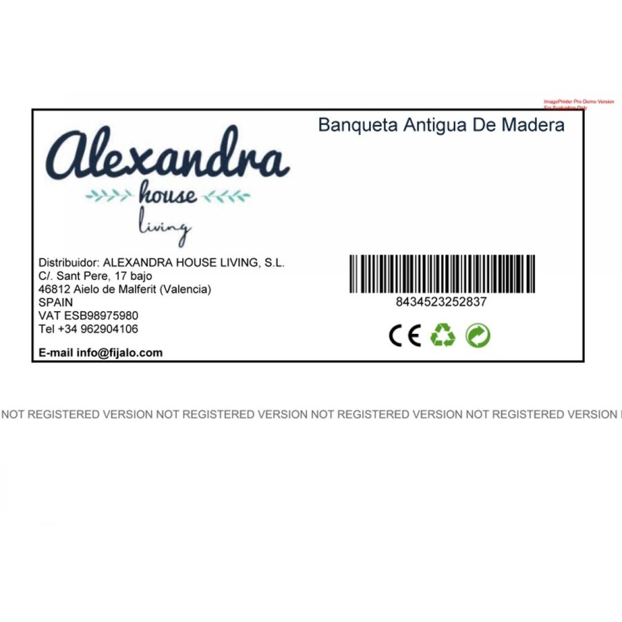 Stol Alexandra House Living Fldefarvet Gummitr 45 x 48 x 125 cm #31