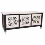 Supplerende mbler Alexandra House Living Hvid Sort Gran Tr MDF 40 x 46 x 105 cm #1