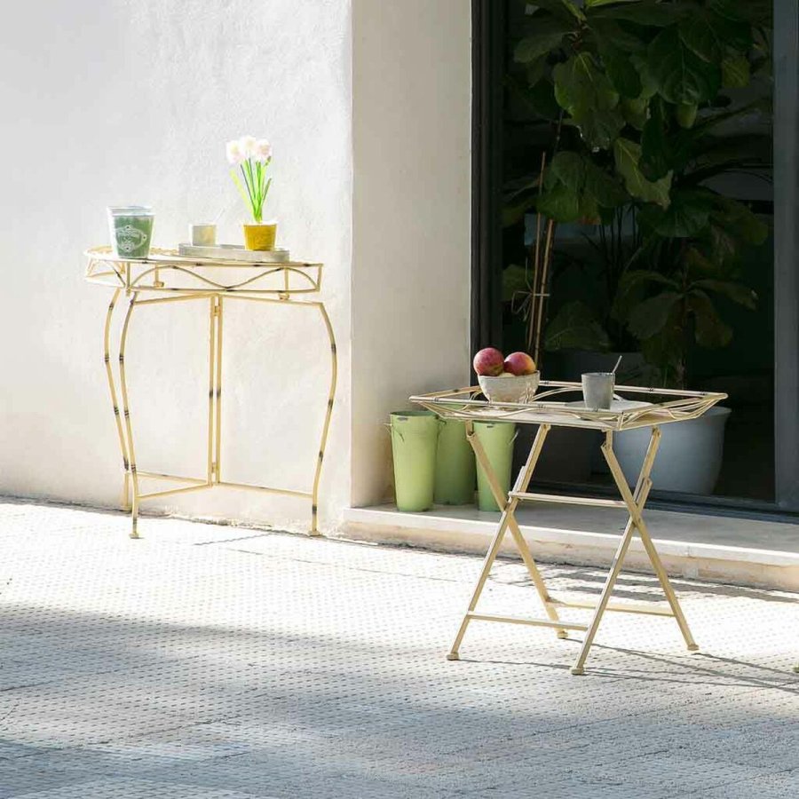 Sofabord Alexandra House Living Gul 40 x 58 x 60 cm #2