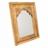 Vgspejl Alexandra House Living Hvid Natur 3 x 51 x 42 cm Rektangulr #11