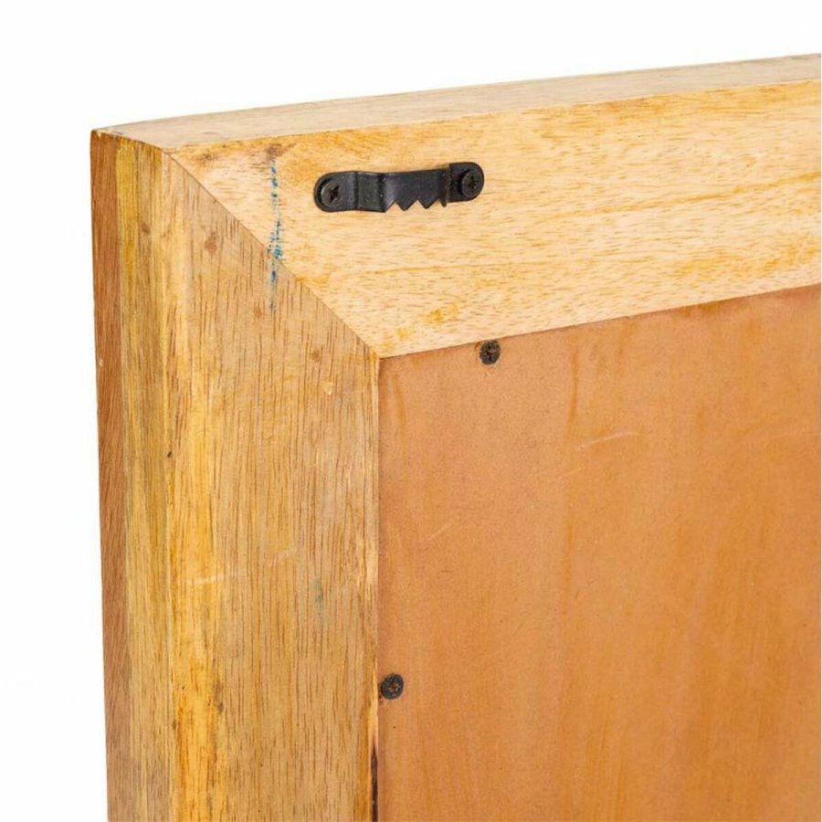 Vgspejl Alexandra House Living Hvid Natur 3 x 51 x 42 cm Rektangulr #21