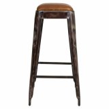 Taburet Alexandra House Living Brun Sort Lder Jern 40 x 75 x 40 cm #6