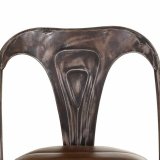Taburet Alexandra House Living Brun Sort Lder Jern 53 x 105 x 49 cm #6