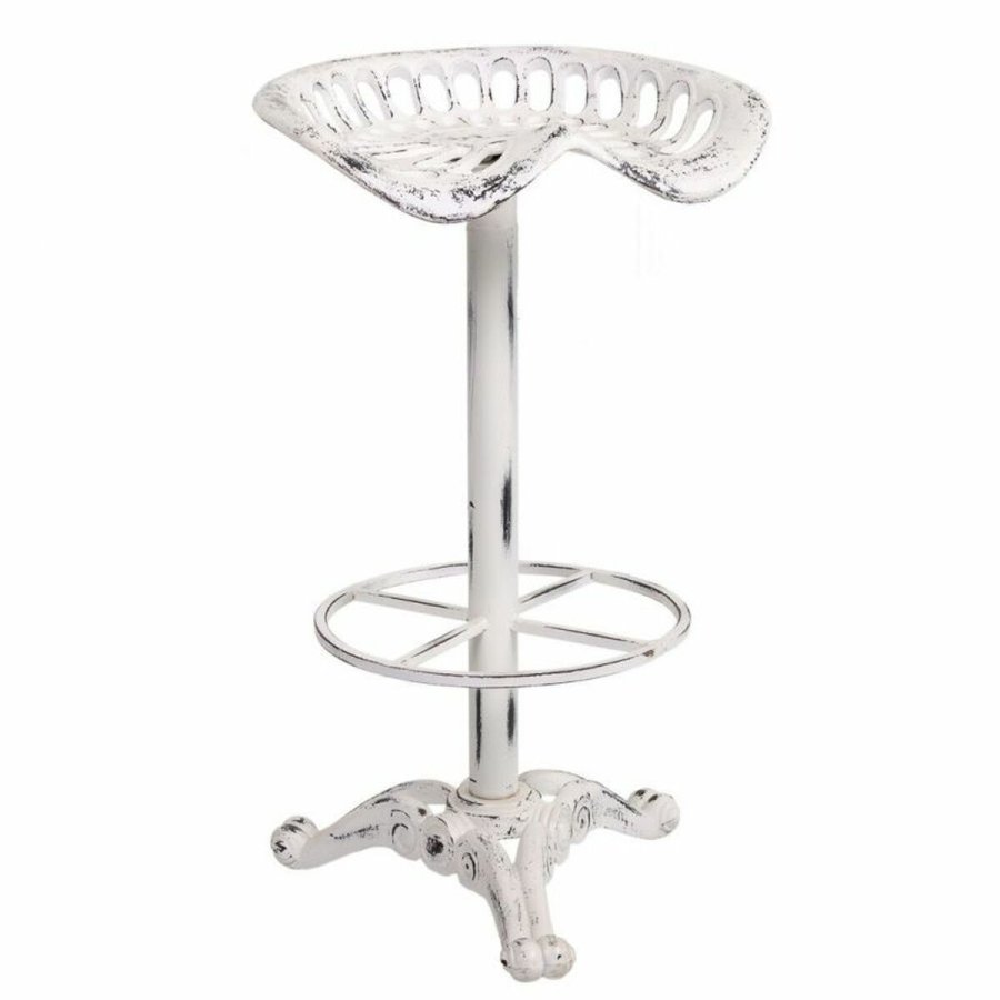 Taburet Alexandra House Living Hvid Jern 34 x 80 x 44 cm #1