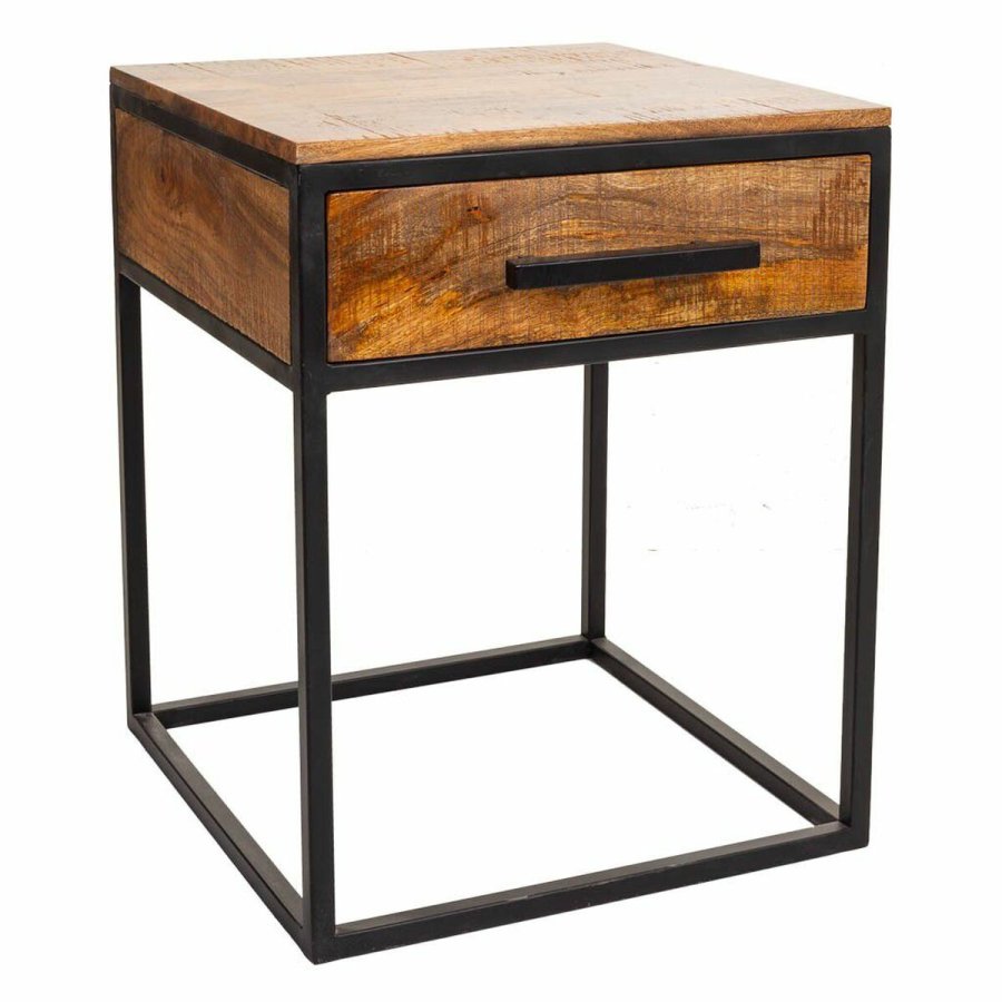 Natbord Alexandra House Living Brun Sort 61 x 57 x 61 cm #1