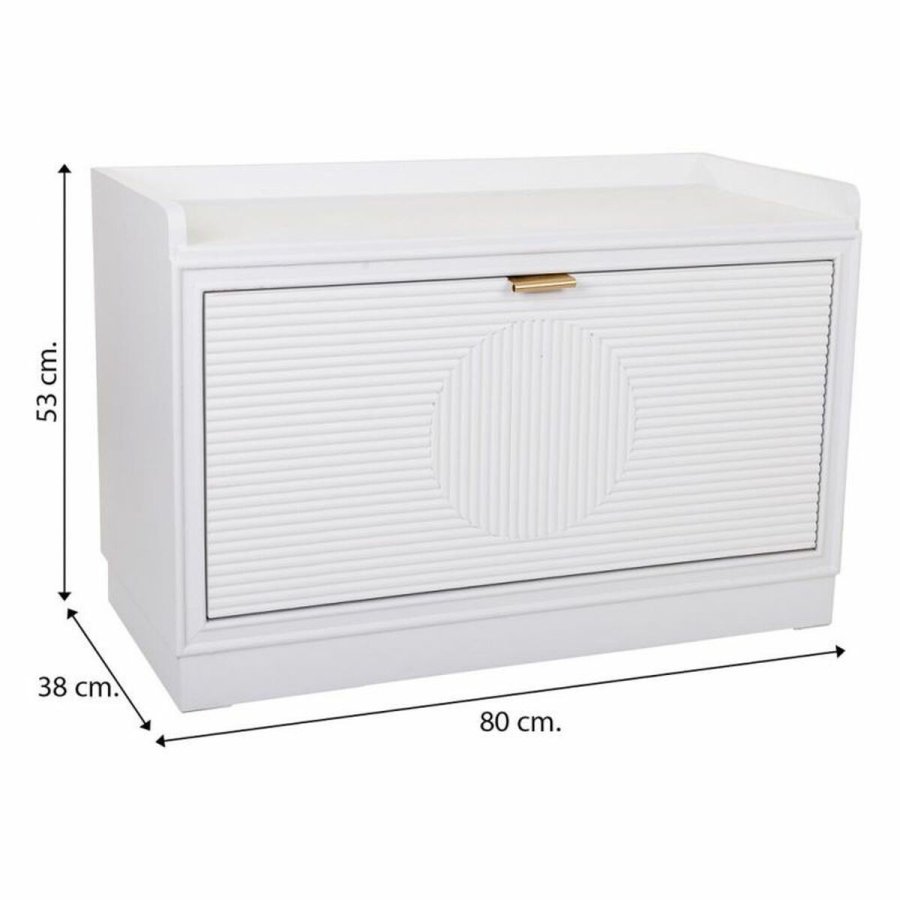Stol Alexandra House Living Gylden Tr MDF 38 x 53 x 80 cm Skostativ #31