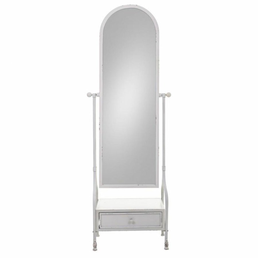 Fritstende spejl Alexandra House Living Hvid Jern 38 x 184 x 65 cm #6