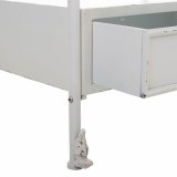 Fritstende spejl Alexandra House Living Hvid Jern 38 x 184 x 65 cm #16