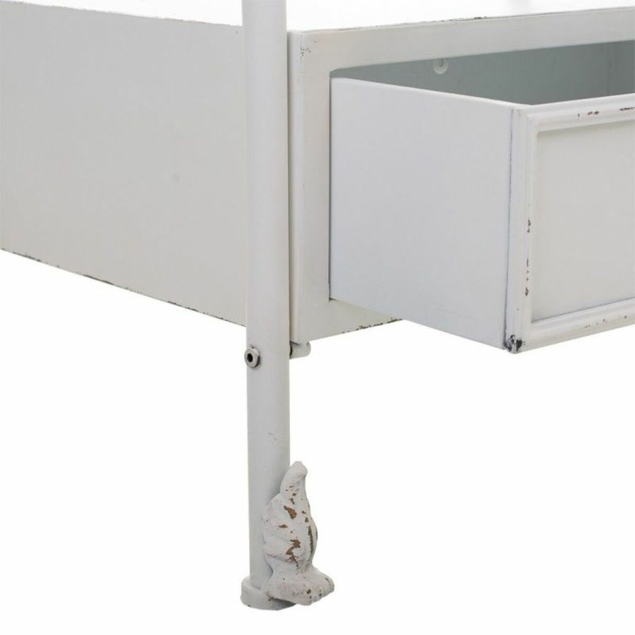 Fritstende spejl Alexandra House Living Hvid Jern 38 x 184 x 65 cm #16