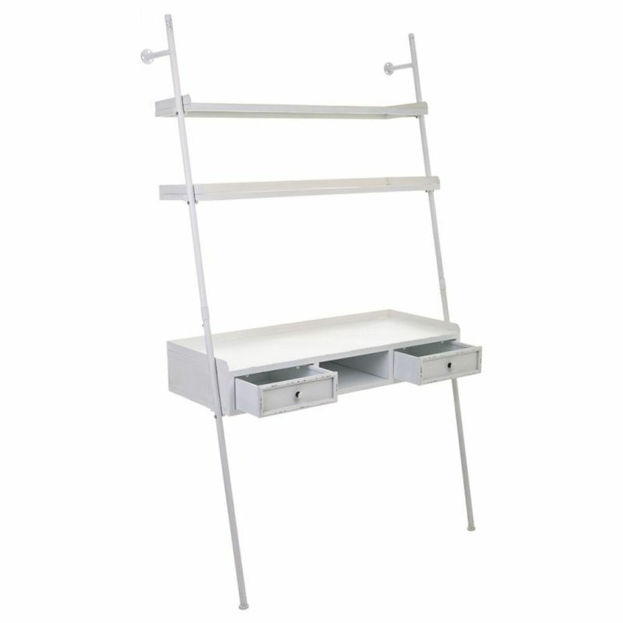 Skrivebord med hylder Alexandra House Living Hvid 45 x 188 x 107 cm #4