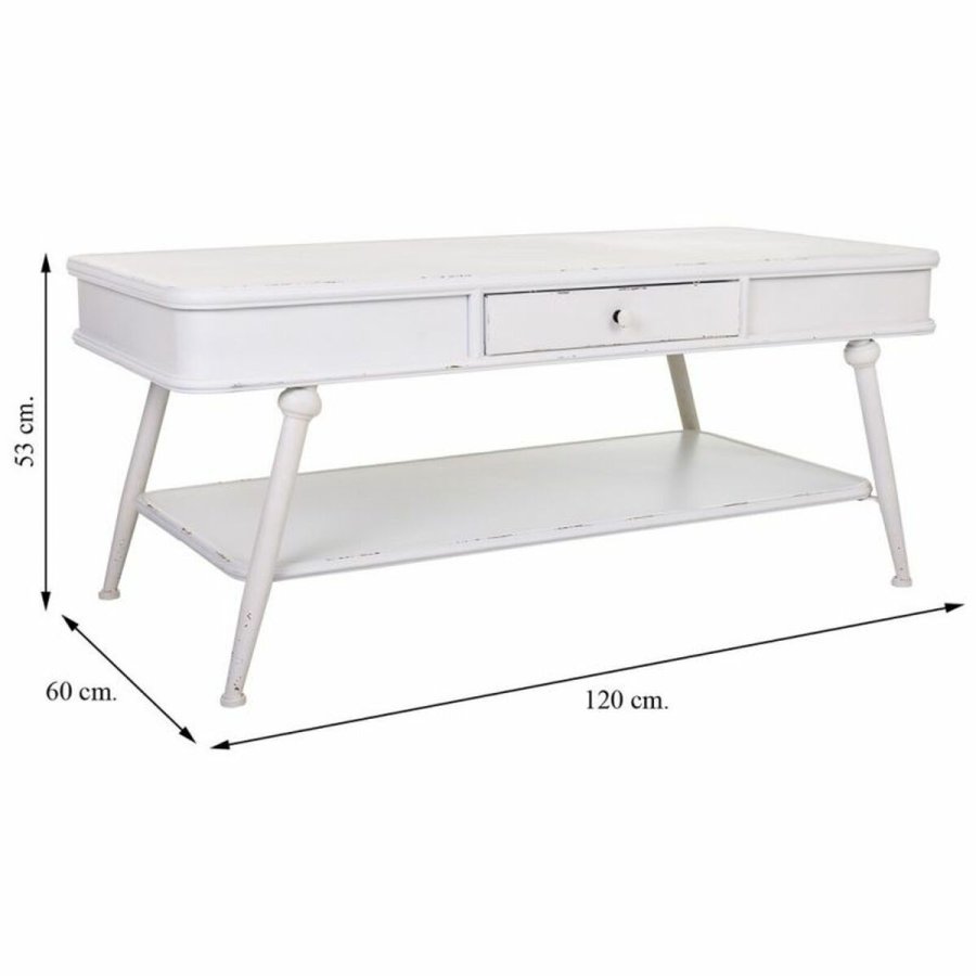 Sofabord Alexandra House Living Hvid Jern 60 x 53 x 120 cm #7