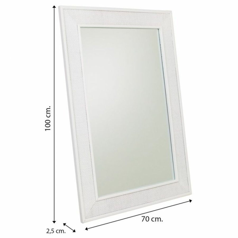 Vgspejl Alexandra House Living Slvfarvet 2 x 100 x 70 cm Rektangulr #31