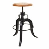 Taburet Alexandra House Living Brun Sort Jern Mangotr 48 x 54 x 48 cm #1