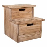 Stol Alexandra House Living Paulonia tr 34 x 34 x 34 cm Trappe #1
