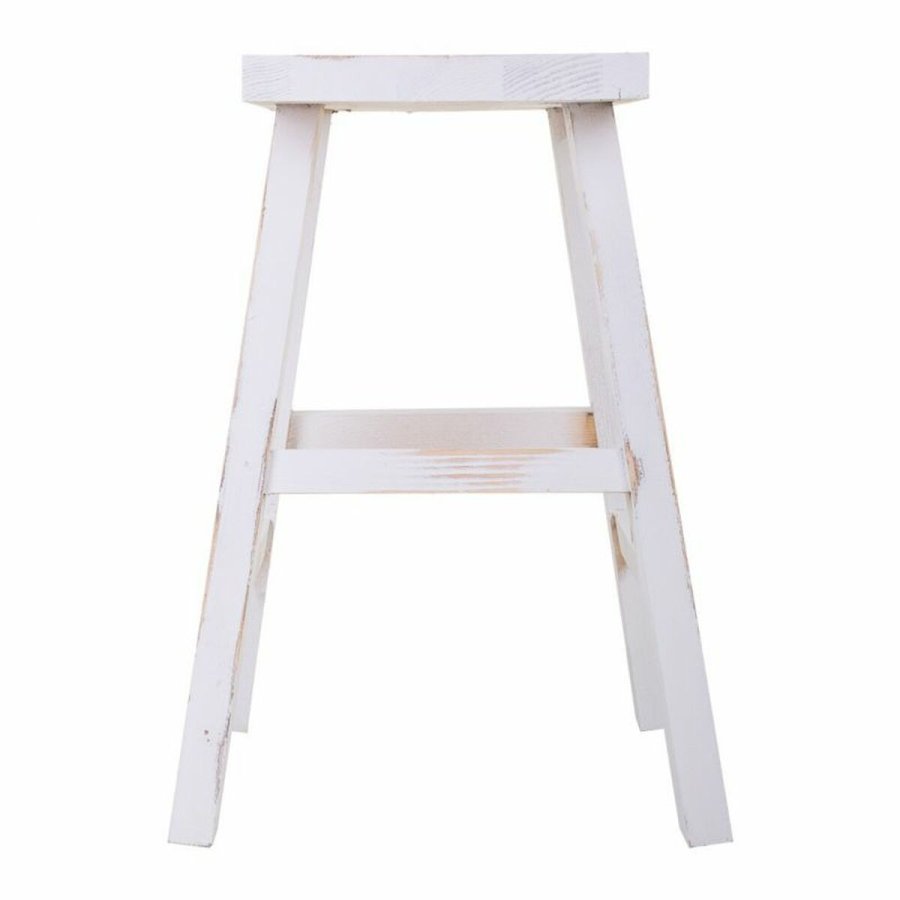 Taburet Alexandra House Living Hvid Fyrretr 25 x 50 x 35 cm #16