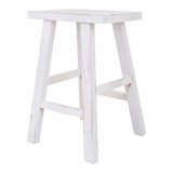 Taburet Alexandra House Living Hvid Fyrretr 25 x 50 x 35 cm #21