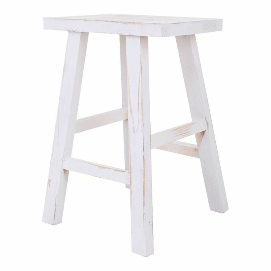 Taburet Alexandra House Living Hvid Fyrretr 25 x 50 x 35 cm #21