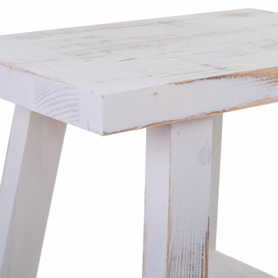Taburet Alexandra House Living Hvid Fyrretr 25 x 50 x 35 cm #26