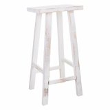 Taburet Alexandra House Living Hvid Fyrretr 25 x 70 x 35 cm #1