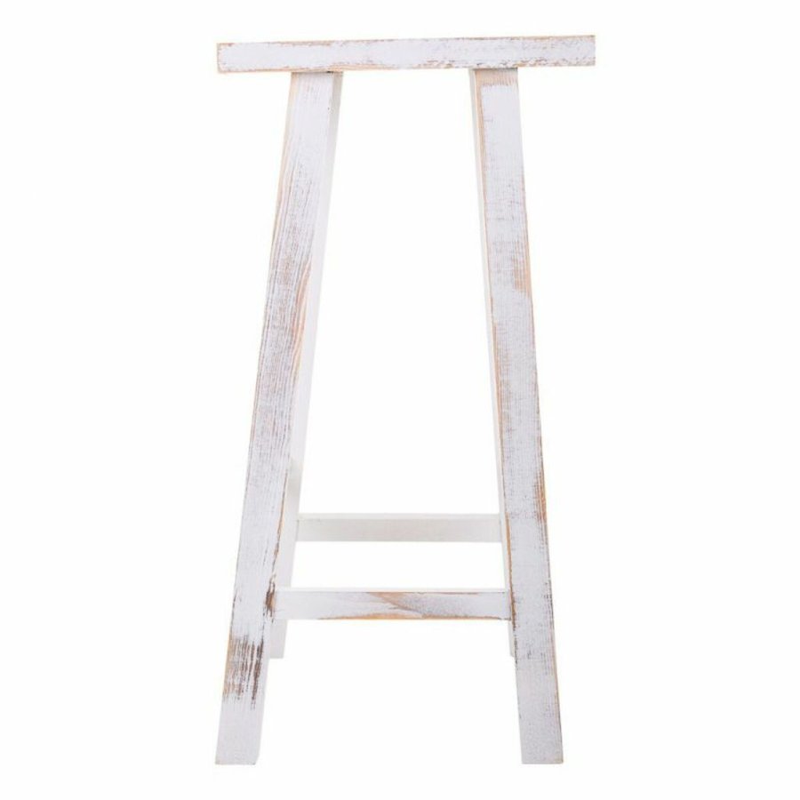 Taburet Alexandra House Living Hvid Fyrretr 25 x 70 x 35 cm #11