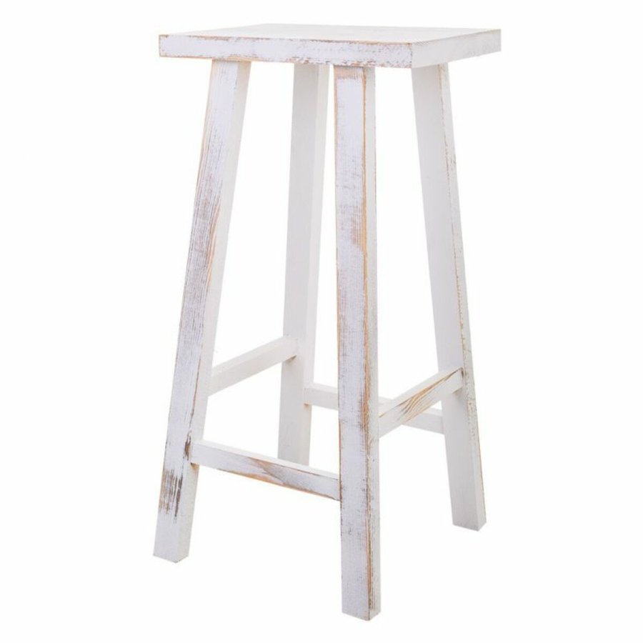 Taburet Alexandra House Living Hvid Fyrretr 25 x 70 x 35 cm #21