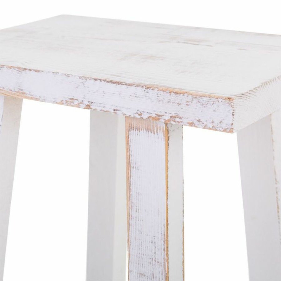 Taburet Alexandra House Living Hvid Fyrretr 25 x 70 x 35 cm #26