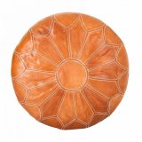 Puf Alexandra House Living Lys brun Lder 48 x 35 x 48 cm #6