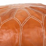 Puf Alexandra House Living Lys brun Lder 48 x 35 x 48 cm #16
