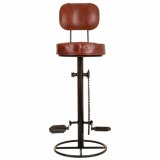 Taburet Alexandra House Living Brun Sort Lder Jern 41 x 117 x 41 cm Pedaler #11