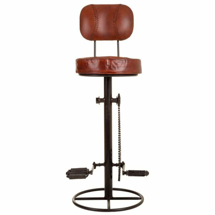 Taburet Alexandra House Living Brun Sort Lder Jern 41 x 117 x 41 cm Pedaler #11