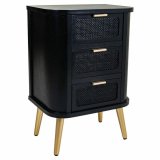 Natbord Alexandra House Living Sort Gylden 35 x 72 x 50 cm #1