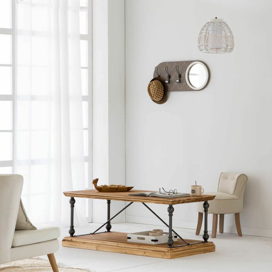 Sofabord Alexandra House Living Brun Sort Gr Jern Gran 60 x 50 x 121 cm #3