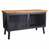 Supplerende mbler Alexandra House Living Brun Sort Gr Glas Jern Gran 42 x 55 x 94 cm #1