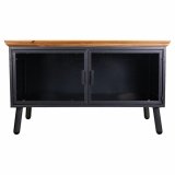 Supplerende mbler Alexandra House Living Brun Sort Gr Glas Jern Gran 42 x 55 x 94 cm #3