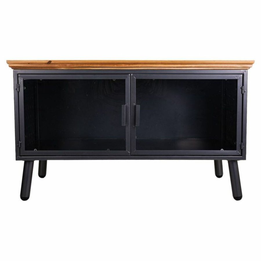 Supplerende mbler Alexandra House Living Brun Sort Gr Glas Jern Gran 42 x 55 x 94 cm #3