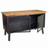 Supplerende mbler Alexandra House Living Brun Sort Gr Glas Jern Gran 42 x 55 x 94 cm #4