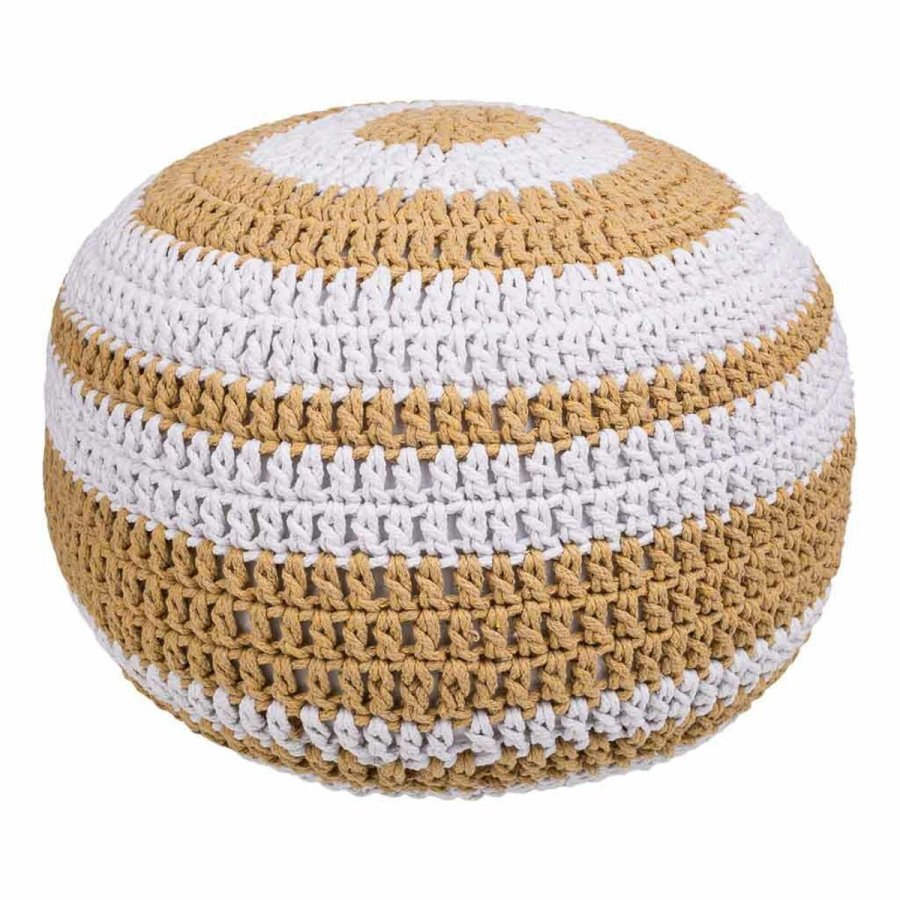 Puf Alexandra House Living Hvid Brun polystyren 45 x 30 x 45 cm #1