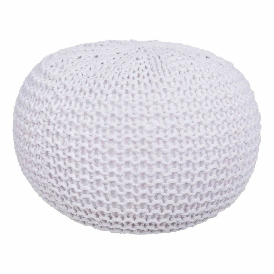 Puf Alexandra House Living Hvid polystyren 38 x 30 x 38 cm #1