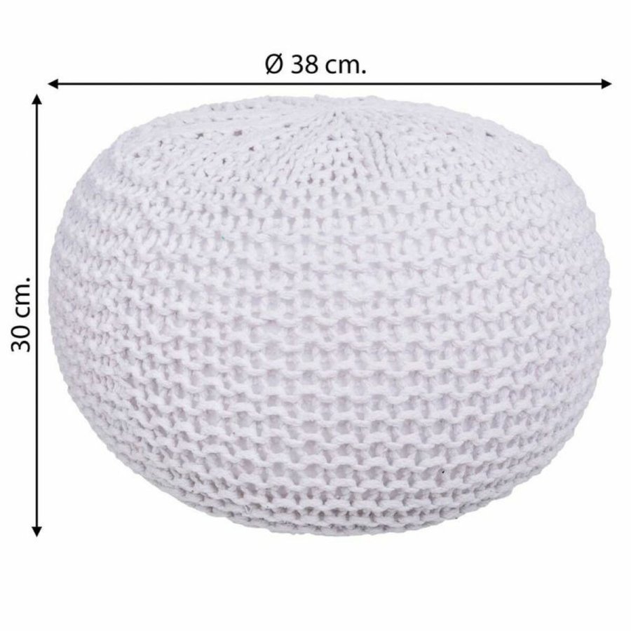 Puf Alexandra House Living Hvid polystyren 38 x 30 x 38 cm #21