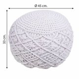 Puf Alexandra House Living Hvid polystyren 45 x 33 x 45 cm #21