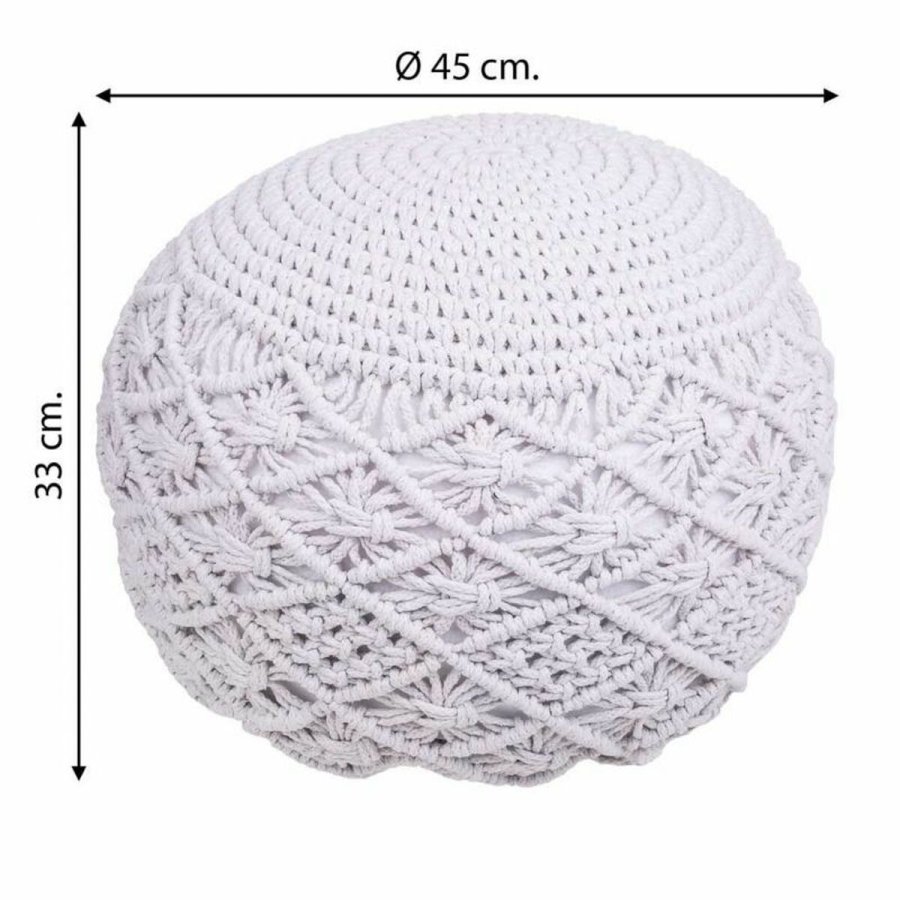 Puf Alexandra House Living Hvid polystyren 45 x 33 x 45 cm #21